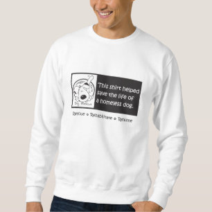 Hilfsobdachloser verfolgt Sweatshirt