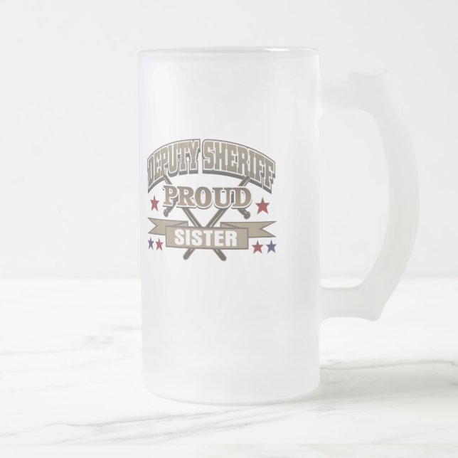 Hilfssheriff-stolze Schwester Mattglas Bierglas (Rechts)