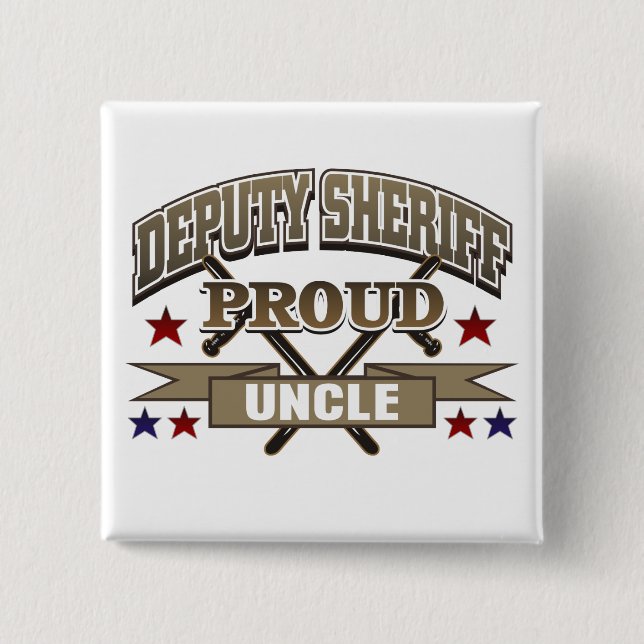 Hilfssheriff-stolzer Onkel Button (Vorderseite)