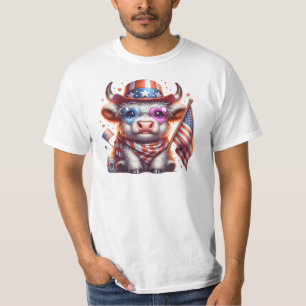 Hilighed Cow 4. Juli Sublimation T-Shirt