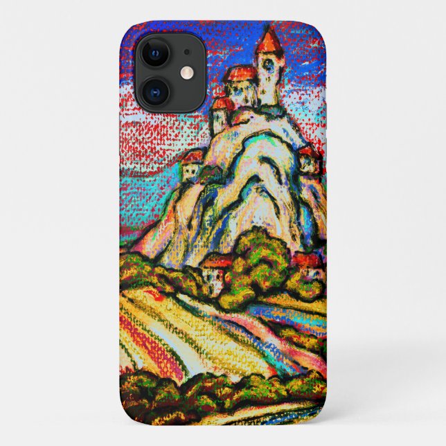 Hill Castle Fantasy iPhone Case (Rückseite)