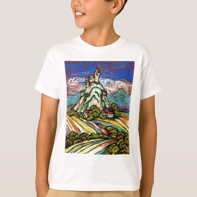 Hill Castle Fantasy T-Shirt (Vorderseite)