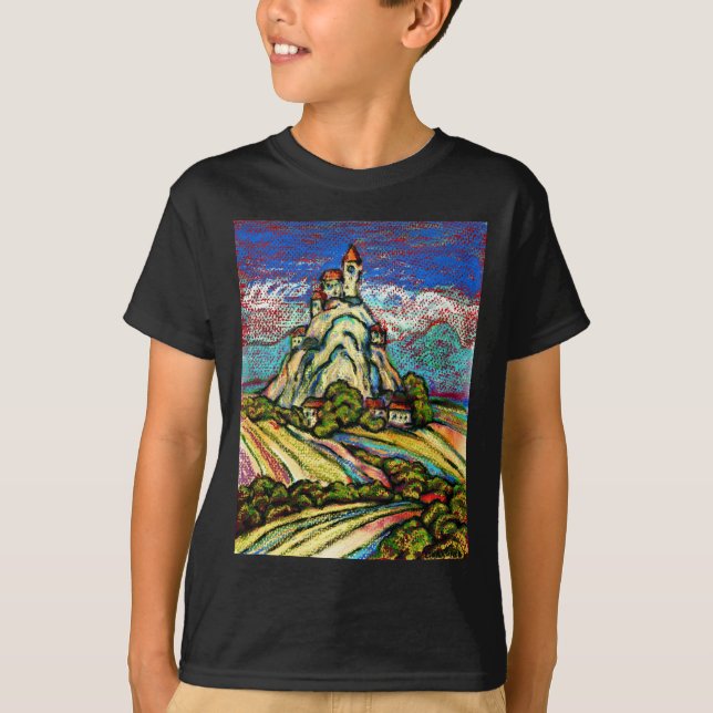 Hill Castle Fantasy T-Shirt (Vorderseite)