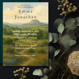 Hill Country Texas Unique Wedding Invitation Cards Einladung