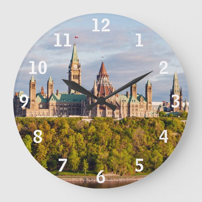 Hill des Parlaments in Ottawa, Ontario, Kanada Große Wanduhr (Vorderseite)