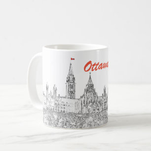 Hill des Parlaments in Ottawa, Ontario, Kanada Kaffeetasse