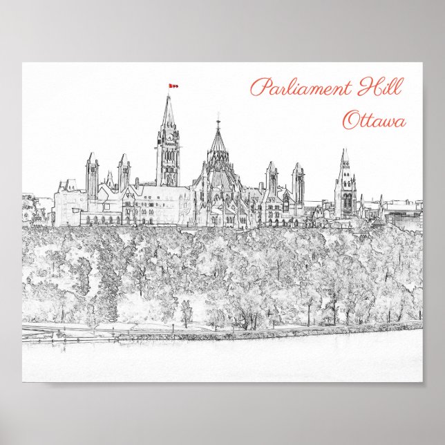 Hill des Parlaments in Ottawa, Ontario, Kanada Poster (Vorne)
