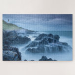 Hill Mountain Lighthouse on a Stormy Sea Puzzle<br><div class="desc">This amazing picture of Hill Mountain showing the lighthouse and rocks during a stormy day will bring hours of pleasure to anyone. 

Picture by Miro Alt</div>