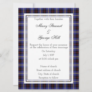 Hill Scottish Wedding Einladung