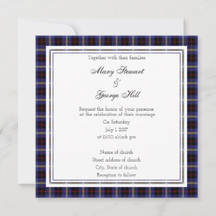 Hill Scottish Wedding Square Einladung