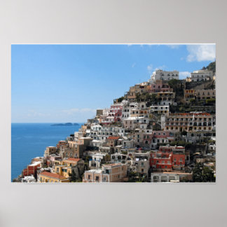 Hill Side Town of Positano on Amalfi Coast, Italie Poster