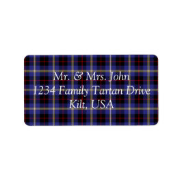 Hill Tartan Label Adressaufkleber