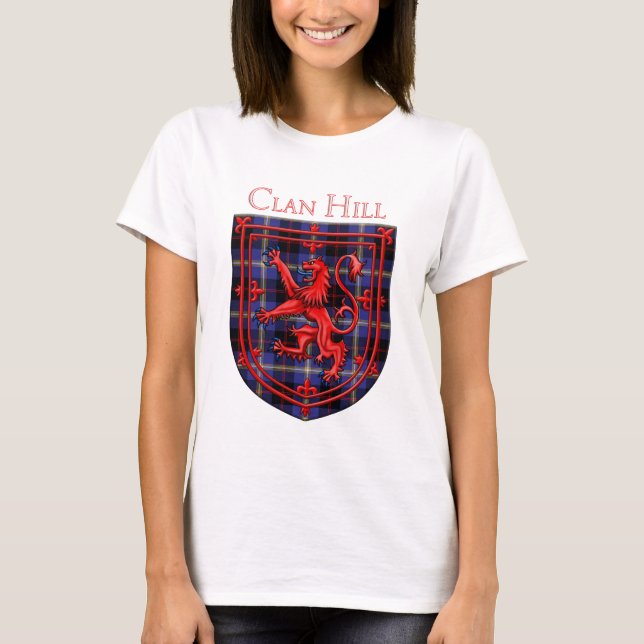 Hill Tartan Scottish Kariert Lion Rampant T-Shirt (Vorderseite)