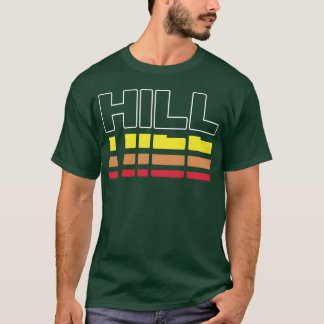 Hill Vorname Lustig Vintage Sonnenuntergang Hill v T-Shirt