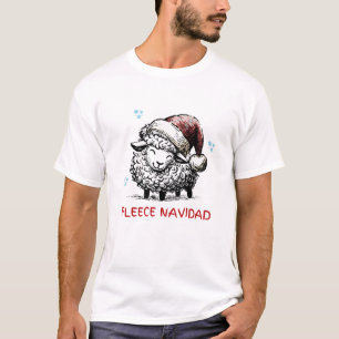 Hillarious Sheep Christmas Hat Weihnachtsfeiertag  T-Shirt