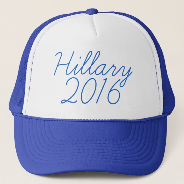 Hillary 2016 Cursive Truckerkappe (Vorderseite)