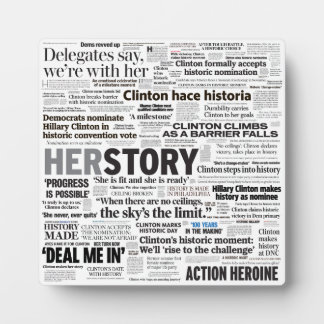 Hillary 2016 Historic Headline Collage Fotoplatte