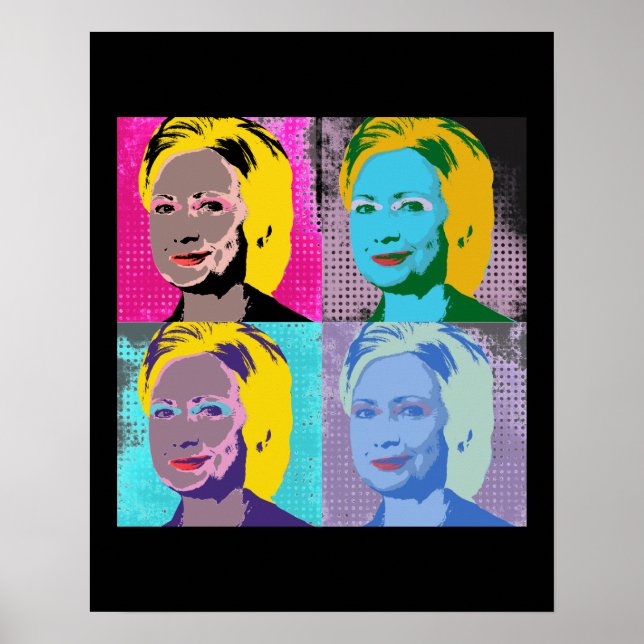 HILLARY 2016 Pop Art - Kopie Poster (Vorne)