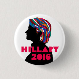 Hillary 2016: Retro Entwurfs-Knopf Button