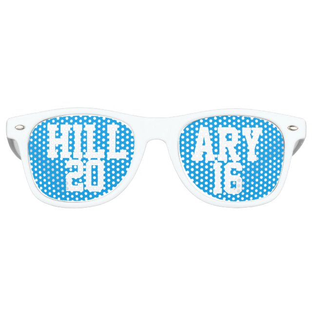 Hillary 2016 Trendy Blue Shades Partybrille (Vorderseite)