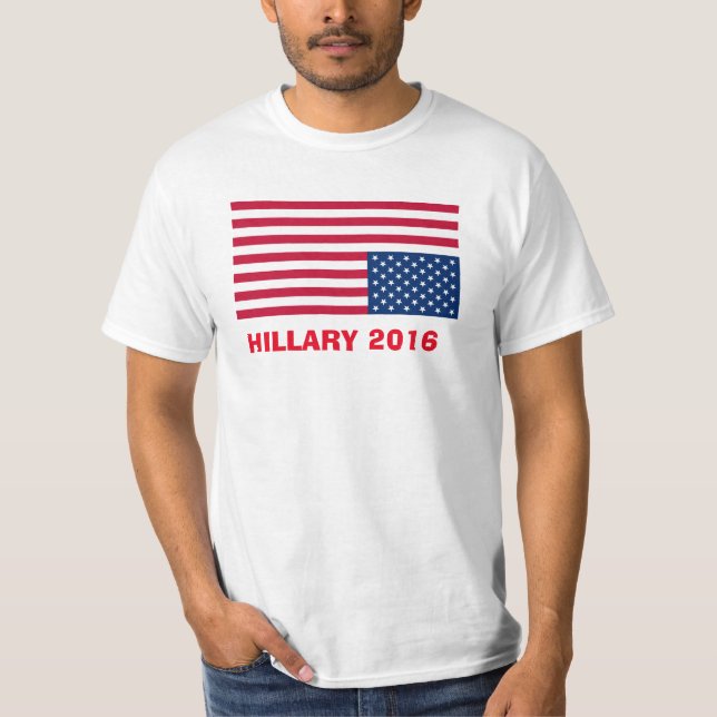 HILLARY 2016 UMGEDREHTE FLAGGE T-Shirt (Vorderseite)