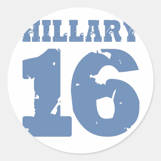 HILLARY 2016 UNIFORM DISTRESSED -.png Runder Aufkleber (Vorderseite)