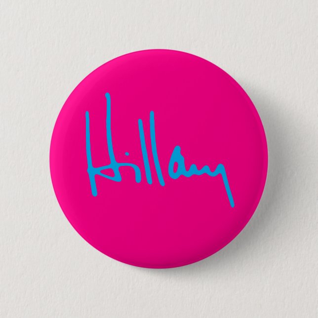 "Hillary" 2,25 Zoll Button (Vorderseite)