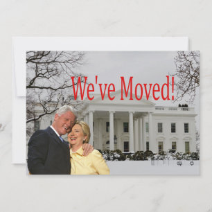 Hillary & Bill New Address Christmas card Feiertagskarte