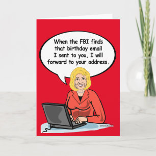 Hillary Birthday Email Card - Wenn das FBI mich fi Karte