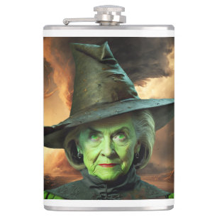 Hillary Cinton Wicked Witch of the United Staaten Flachmann