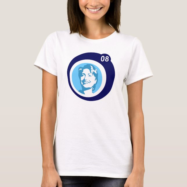 Hillary clinton 08. blaue Blasen. T-Shirt (Vorderseite)