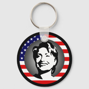 Hillary clinton 08. us Fahne. Schlüsselanhänger