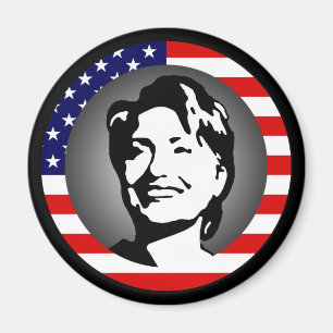 Hillary Clinton 08. wir Flagge Magnet