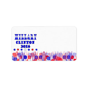Hillary Clinton 2016-Adressetikett Adressaufkleber