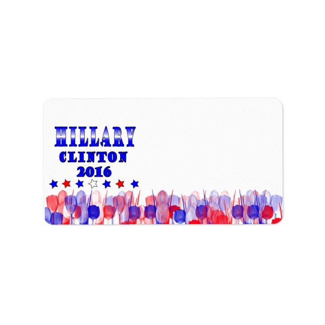 Hillary Clinton 2016-Adressetikett Adressaufkleber (Vorne)