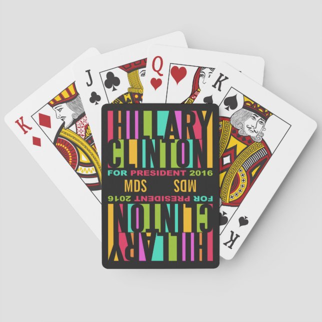 Hillary Clinton 2016 benutzerdefiniertes Kartendec Spielkarten (Rückseite)