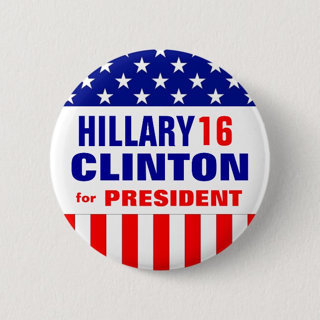 HILLARY CLINTON 2016 BUTTON (Vorderseite)