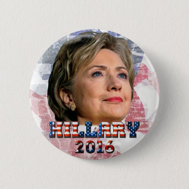 Hillary Clinton 2016 Button (Vorderseite)