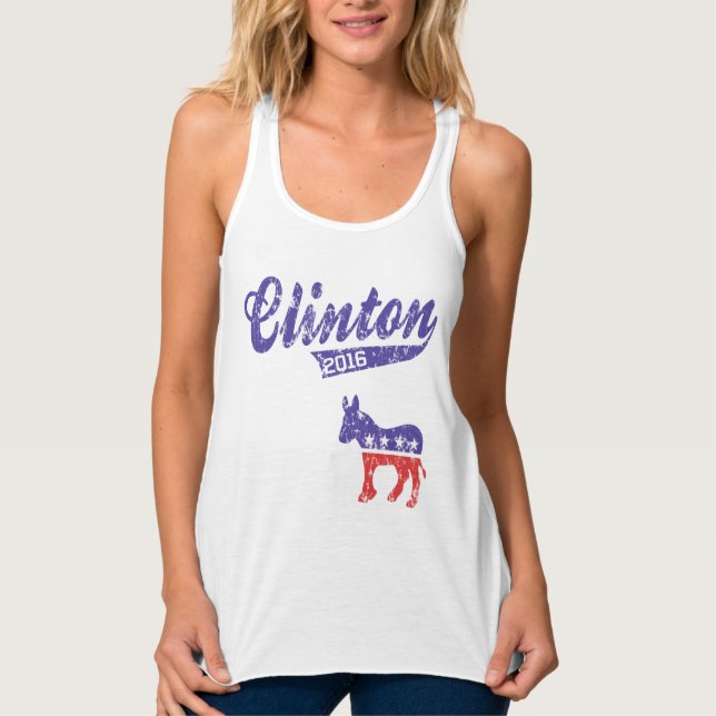Hillary Clinton 2016 Demokraten sportlich Tank Top (Vorderseite)