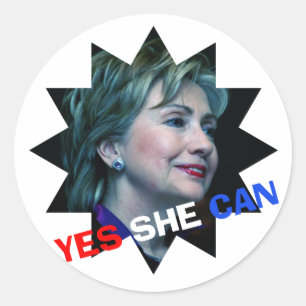 Hillary Clinton 2016 - Ja, sie kann - Aufkleber