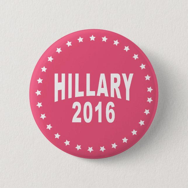 Hillary Clinton 2016 Kampagne Pink Pinback Button (Vorderseite)