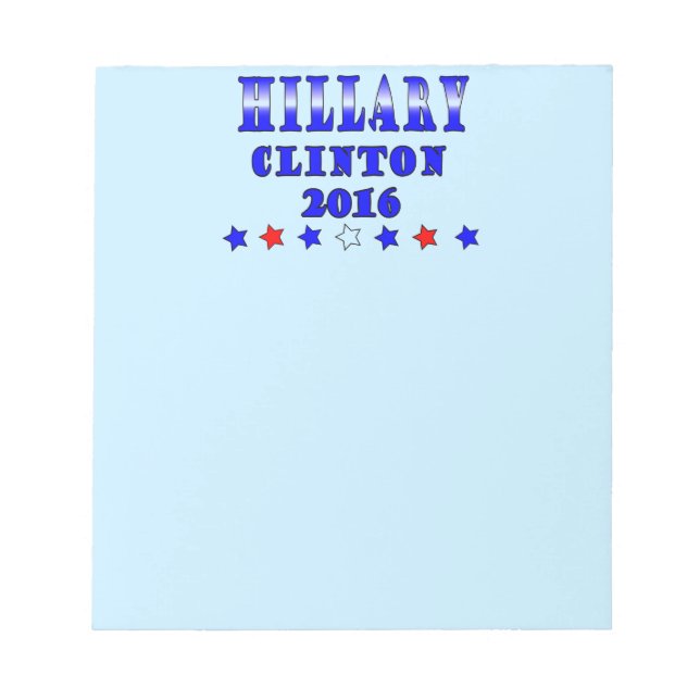 Hillary Clinton 2016 Notepad Notizblock (Vorderseite)