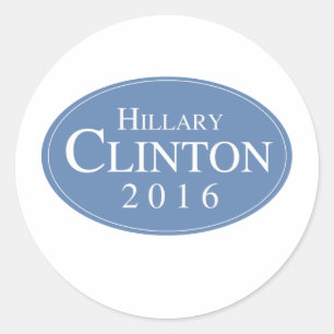 HILLARY CLINTON 2016 OVALESQUE -.png Runder Aufkleber