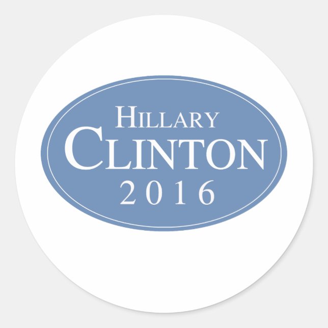 HILLARY CLINTON 2016 OVALESQUE -.png Runder Aufkleber (Vorderseite)