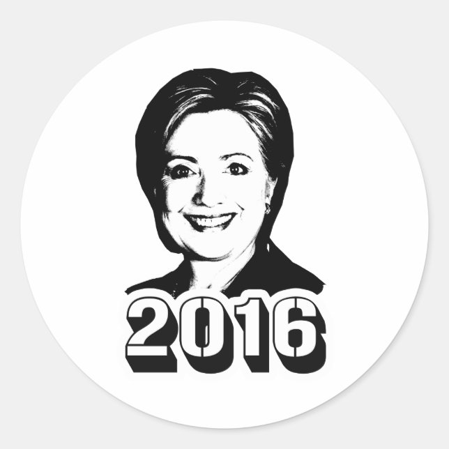HILLARY CLINTON 2016.png Runder Aufkleber (Vorderseite)