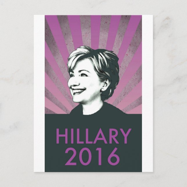 Hillary Clinton 2016 Postkarte (Vorderseite)