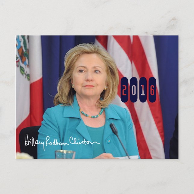 Hillary Clinton 2016 Postkarte (Vorderseite)
