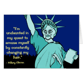 Hillary Clinton als das Freiheitsstatue