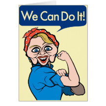 Hillary Clinton als Rosie der Nieteneinschläger