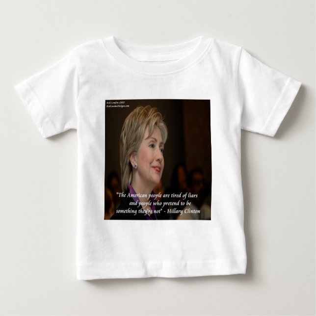 Hillary Clinton Amerikaner sind müde Zitat Baby T-shirt (Vorderseite)